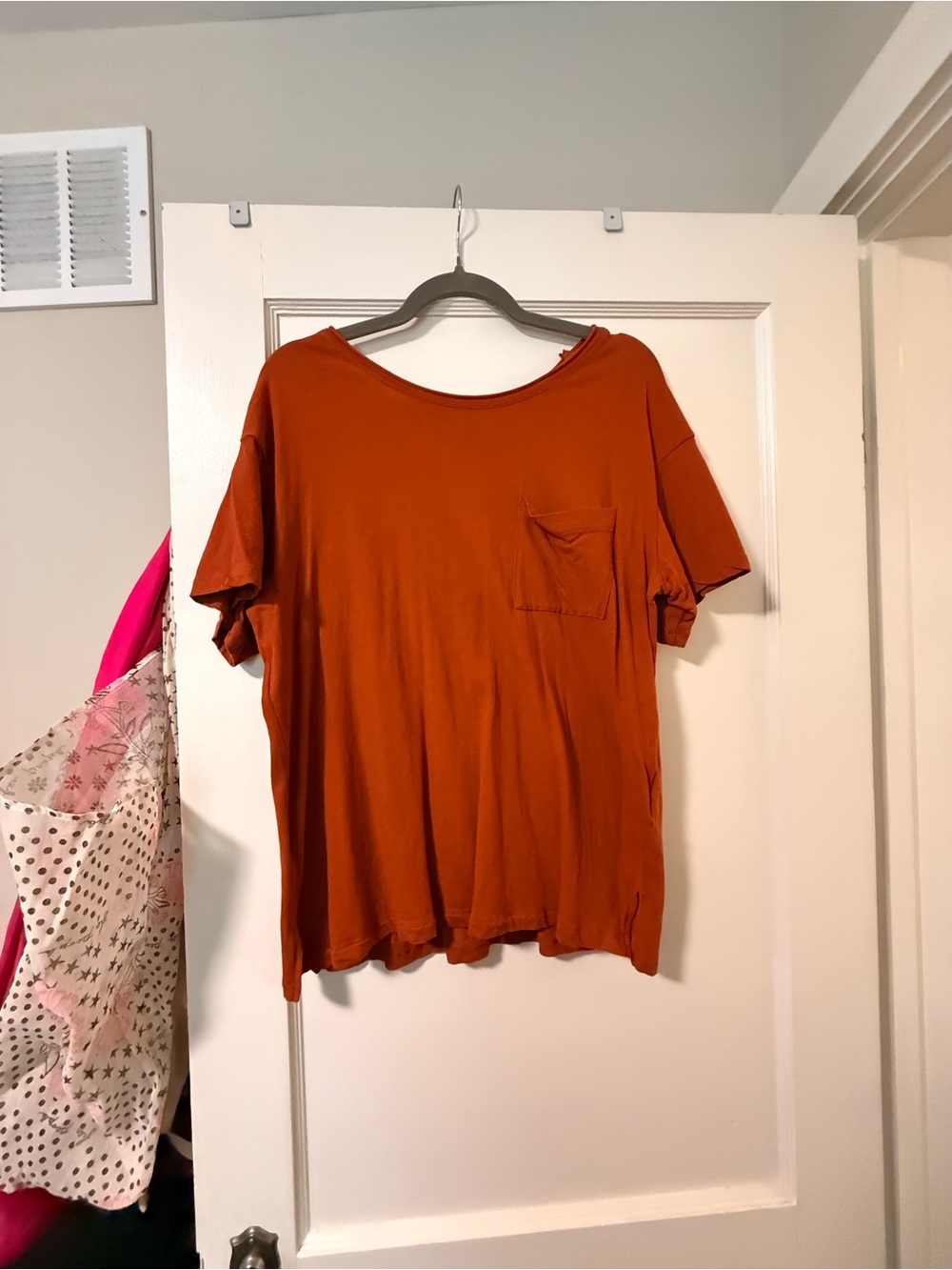 Madewell Rust Orange Short-Sleeve Pocket Tee